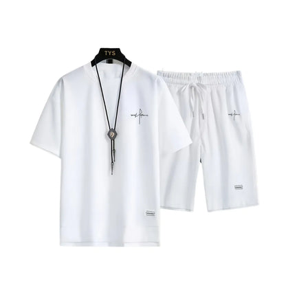 Herren Sommer-Set mit Print und T-Shirt & Shorts