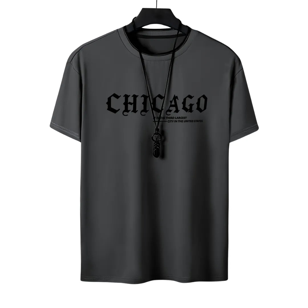 Herren Grafik-T-Shirt Chicago mit Kurzarm