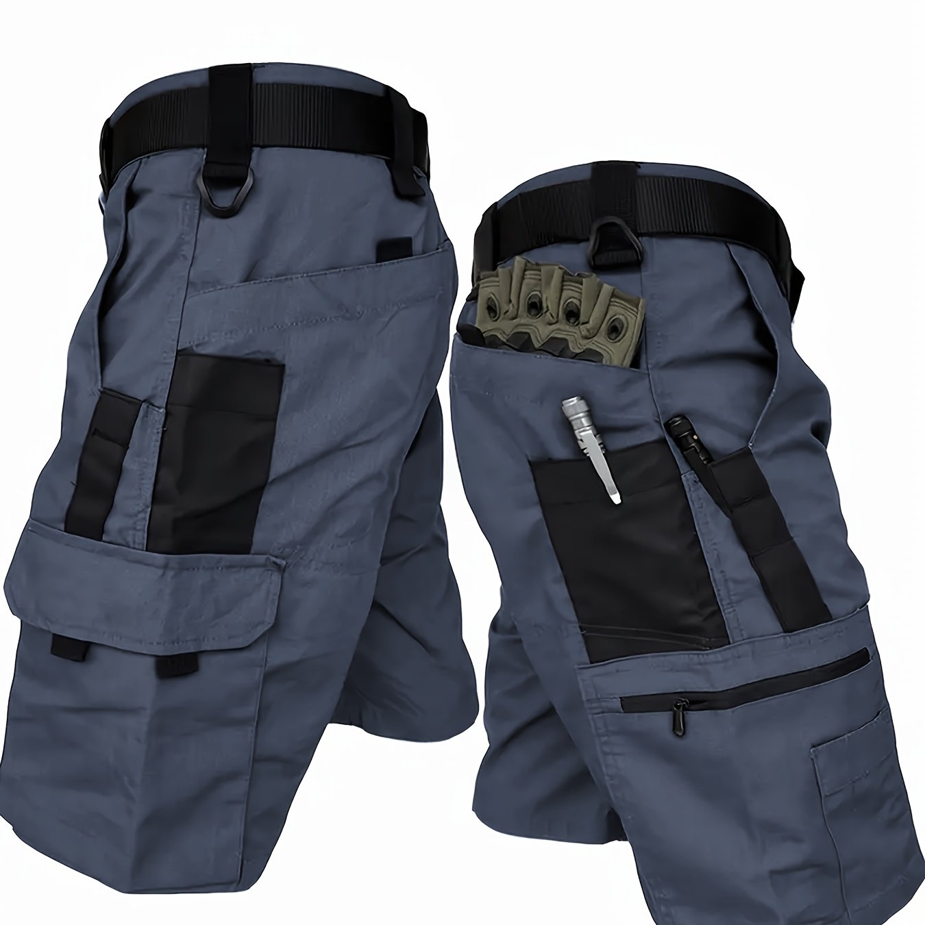 Herren Cargo-Shorts mit Mehreren Taschen im Outdoor-Stil